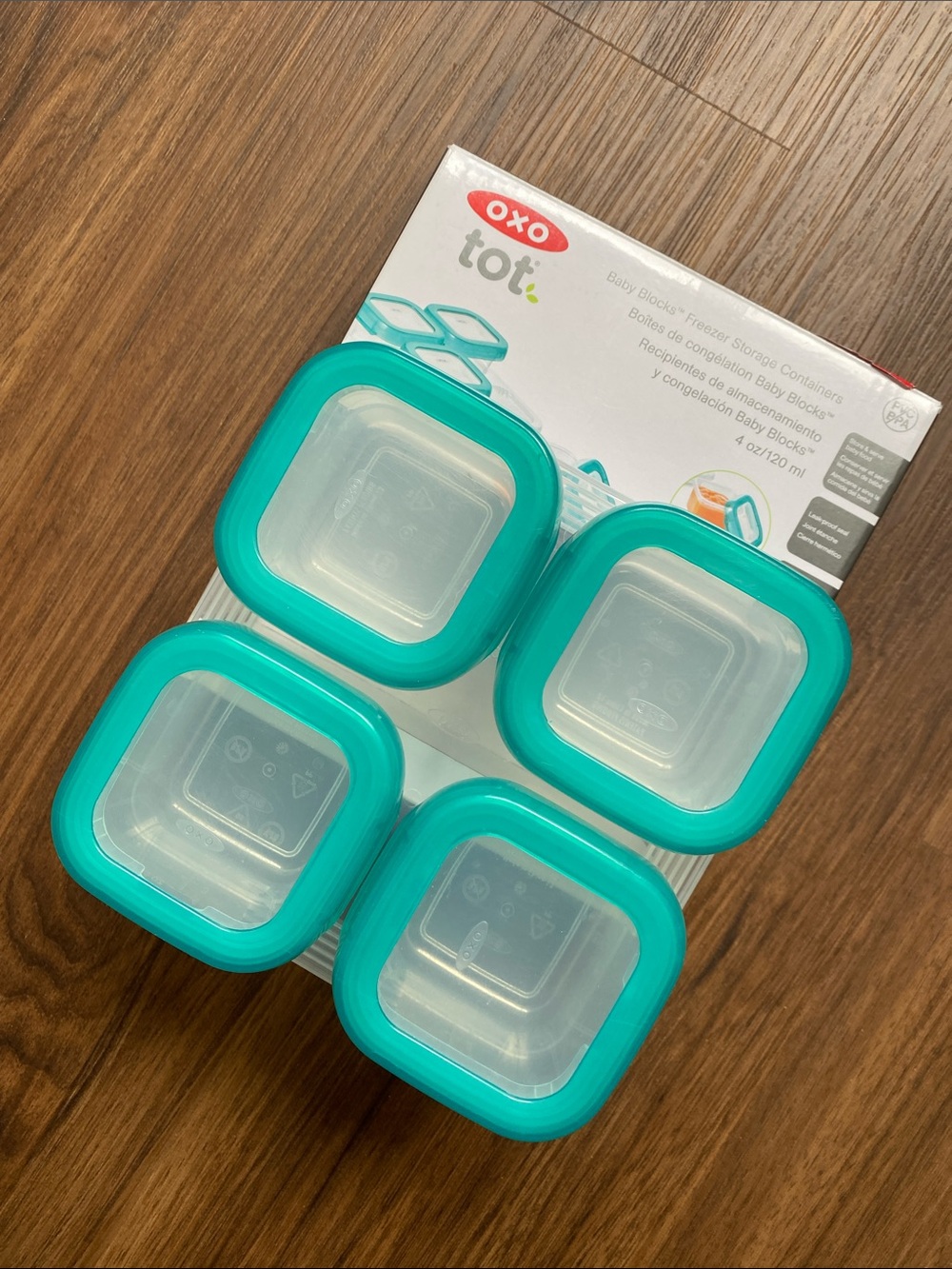OXO Tot Teal Food Storage Containers - Set of 4